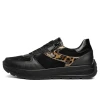 Ara New York 12-25112-10 (H Fitting) Black Leopard Print Wide Fit Sneaker | newshoes.ie