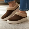 Clarks Solevana Cozy 26328503 Dark Brown Clog Slipper | newshoes.ie