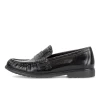 Gabor 4009.01.001 Black Leather Block Heel Loafer | newshoes.ie