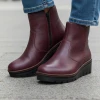 Rieker X9165-35 Wine Wedge Ankle Boot | newshoes.ie