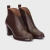 Wonders Vflex 12 Brown Block Heel Bootee | newshoes.ie