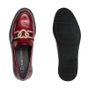 Marco Tozzi 2-24307-47 566 Dark Red Patent Block Heel Loafer | newshoes.ie