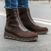 Wonders Simon 32 C-7632 Brown Front-Zip Wedge Ankle Boot | newshoes.ie
