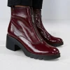 Pepe Menargues 21234 Burgundy Patent Leather Women's Boot | newshoes.ie