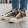 Marco Tozzi 2-23728-46 4B9 Leopard Metallic Platform Sneaker | newshoes.ie