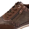 Marco Tozzi 2-23704-47 353 Chocolate Brown Sparkly Sneaker | newshoes.ie