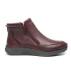 G Comfort R-5189-6R Burgundy Twin Zip Wide Fit Women's Weatherproof Boot | newshoes.ie