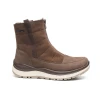 G Comfort R-55101BS Brown Nubuck Front Zip Wide Fit Women's Weatherproof Boot | newshoes.ie