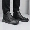 G Comfort A-956S Black Twin Zip Wide Fit Men's Weatherproof Boot | newshoes.ie