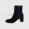 Susst Lucinda26 Black Suede Block Heel Ankle Boot | newshoes.ie