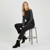 Susst Lucinda26 Black Suede Block Heel Ankle Boot | newshoes.ie