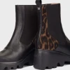 Wonders Toronto 32 G-7032 Black Wedge Leopard Print Heel Chelsea Boot | newshoes.ie
