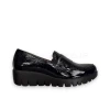 Wonders FLY 360 C-33360 Black Croc Patent Women's Wedge Casual Shoe | newshoes.ie
