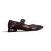 Unisa Culver F26 VER Wine Patent Flat Strap | newshoes.ie