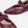 Wonders Triana 40 A-3840 Wine Leather Bow Ballerinas | newshoes.ie
