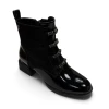 Loretta Vitale C38132 Black patent trims ankle boot | newshoes.ie