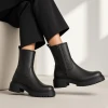 Unisa Guido_F26 STT Black leather sockette ankle boot | newshoes.ie
