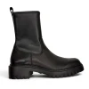 Unisa Guido_F26 STT Black leather sockette ankle boot | newshoes.ie