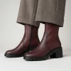 Pepe Menargues 21232 Burgundy Sockette Boot With Side Zip | newshoes.ie