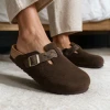 Birkenstock Boston Braided Suede Leather Brown 1031716 Ladies Clog | newshoes.ie