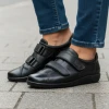 Ecco Soft 2.0 206513-56723 Black Velcro Women's Walking Shoe | newshoes.ie