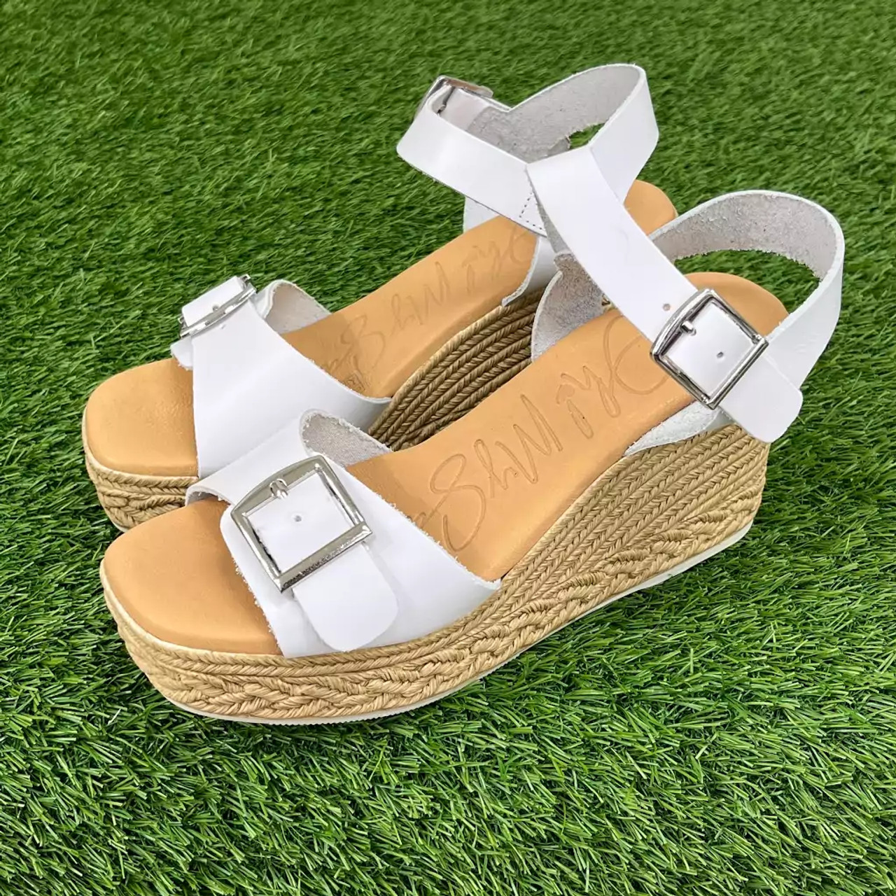 Buy online White Slip On Wedge Sandal from heels for Women by Chere for  ₹3999 at 0% off | 2024 Limeroad.com