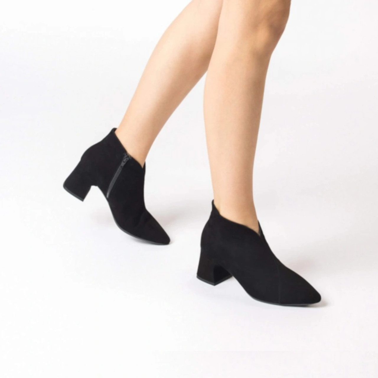 Wonders Eliot I-9013 Black Block Heel Ankle Boot Wonders Ireland