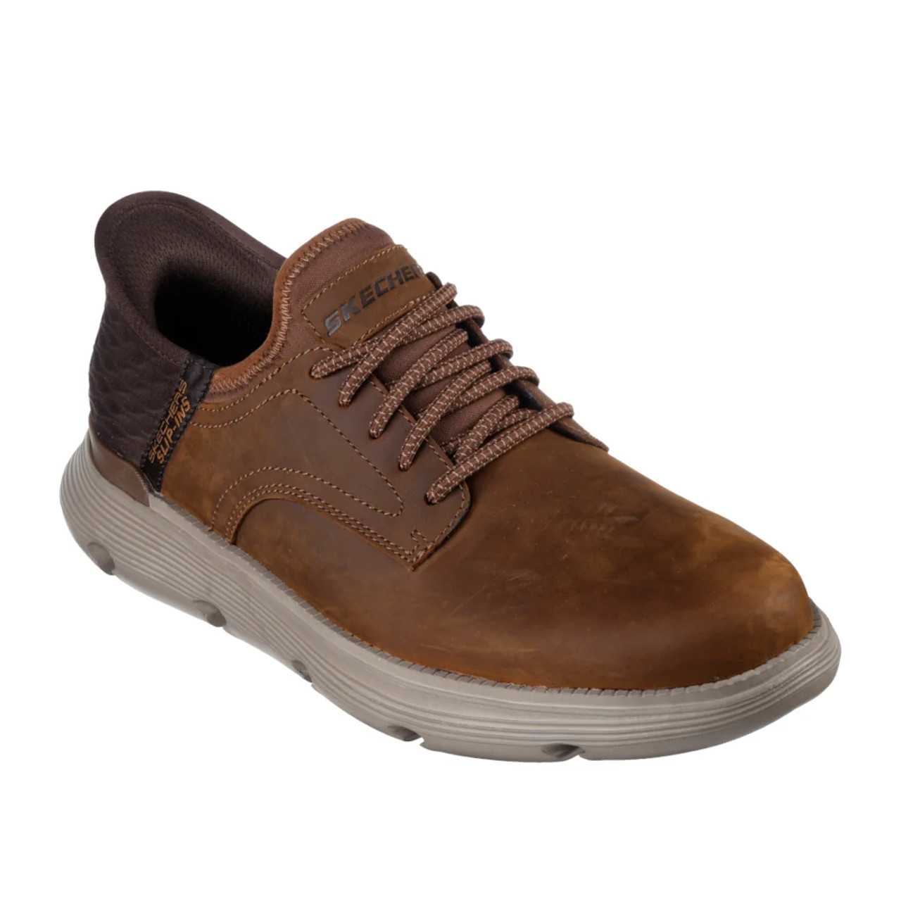 Mens skechers shop leather casual shoes