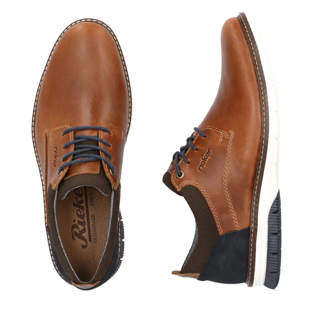 Rieker 14405-24 Tan Navy Casual Shoe Rieker Ireland