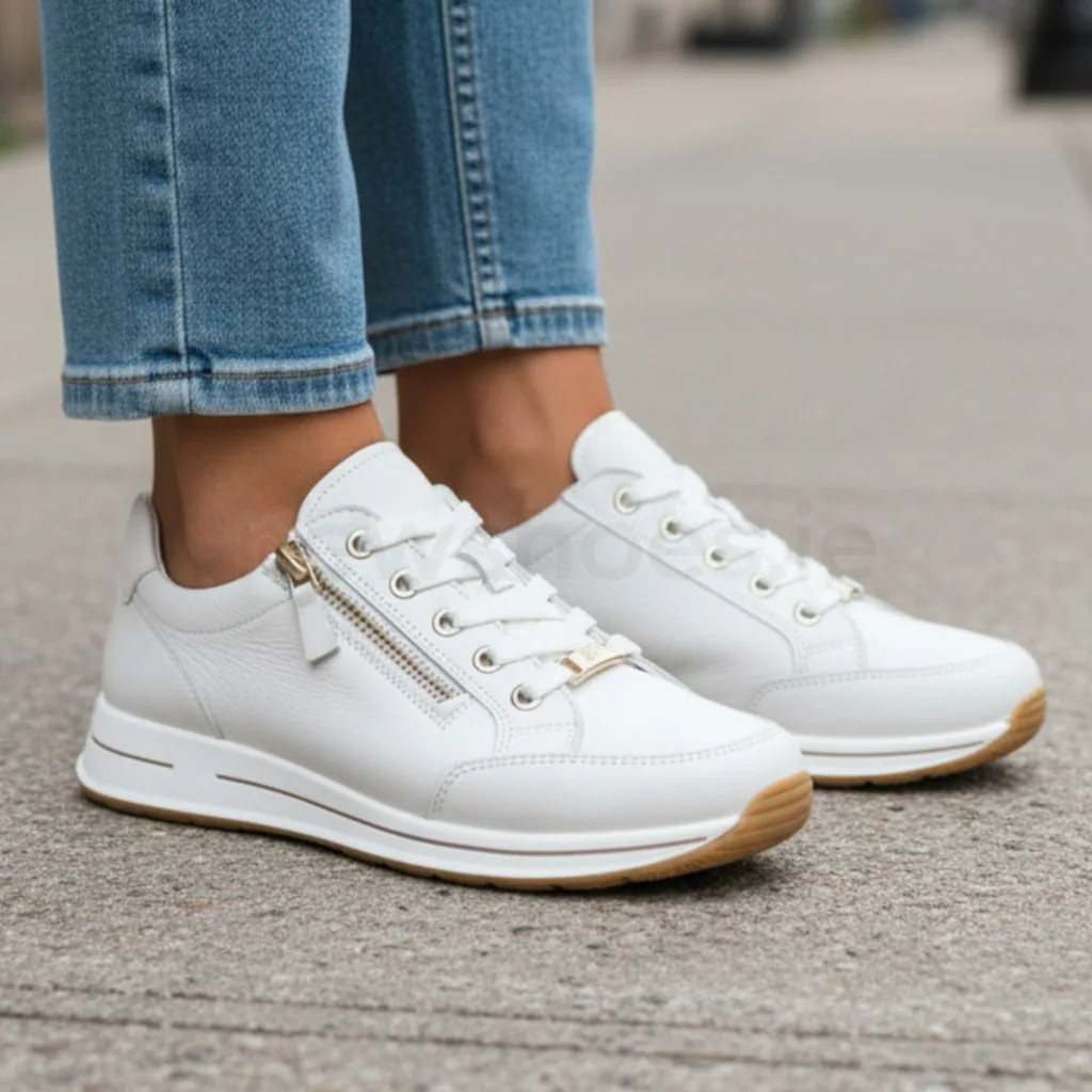 Ara Osaka 2.0 12-24801-97H Cream Wide Fit Sneaker | Ara Ireland