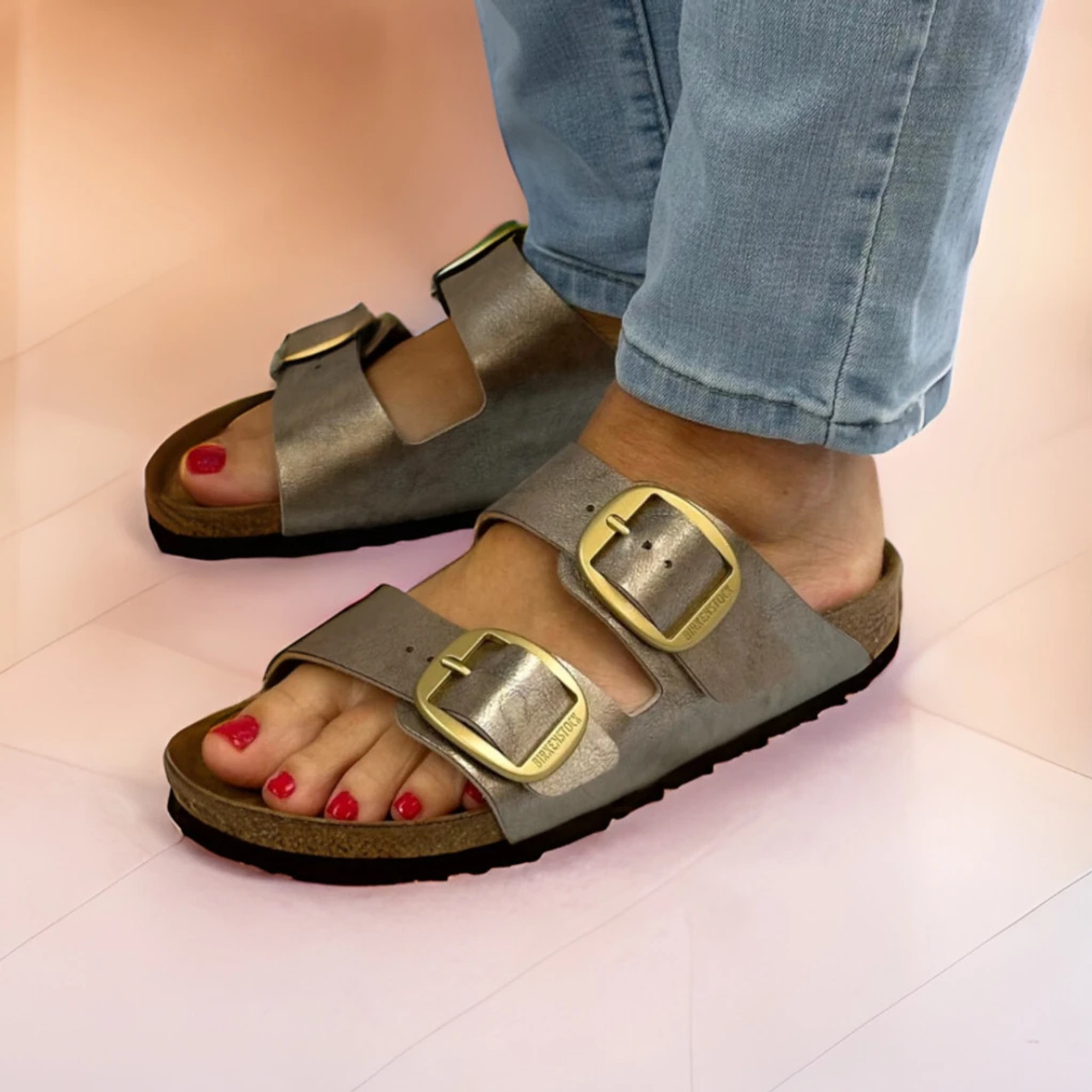 サンダル・ミュール BIRKENSTOCK 1020882 Sandals Sandalo Arizona in pelle Birkenstock Arizona Big Buckle Graceful Taupe | Birkenstock
