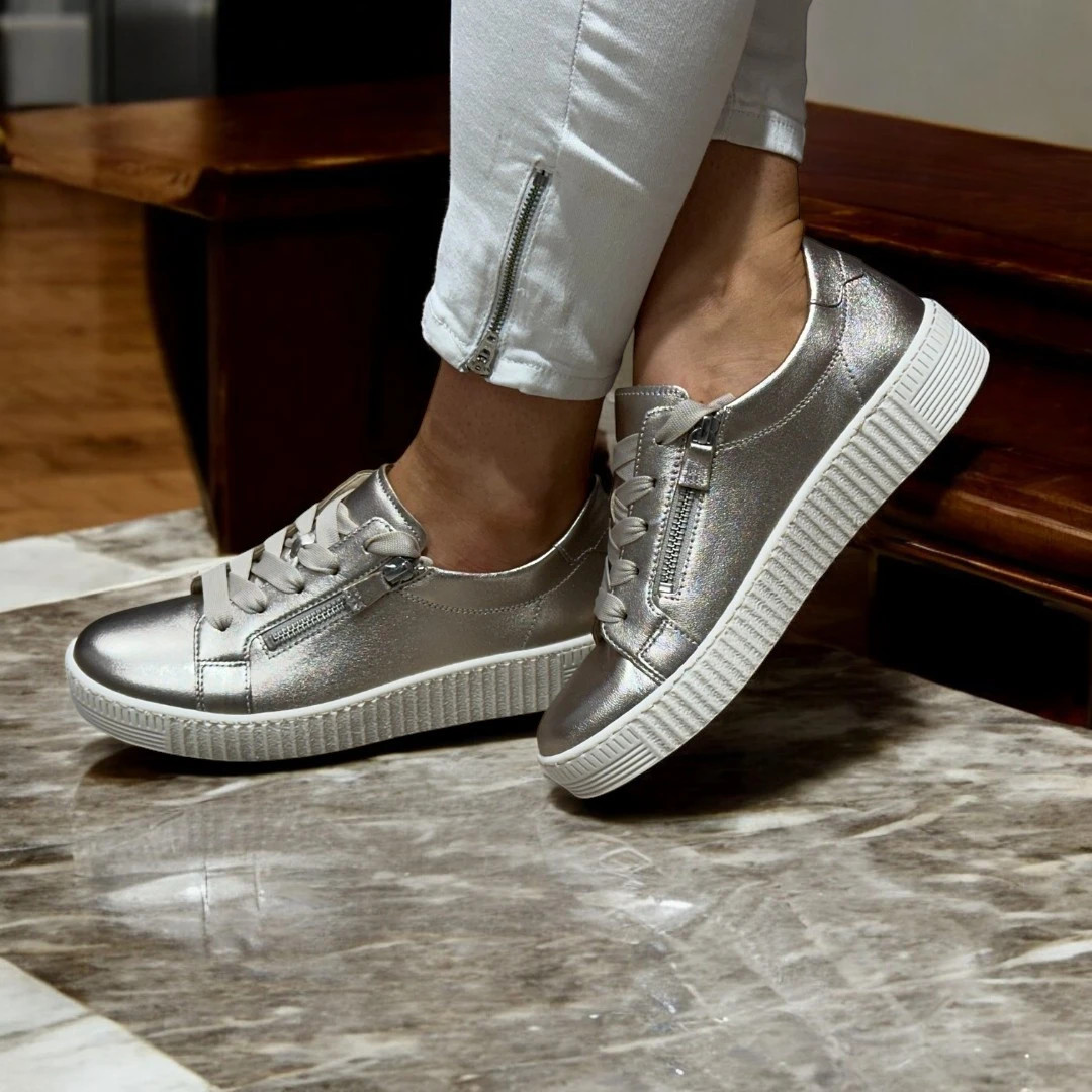 Gabor Gold Metallic Casual Shoe Gabor Ireland