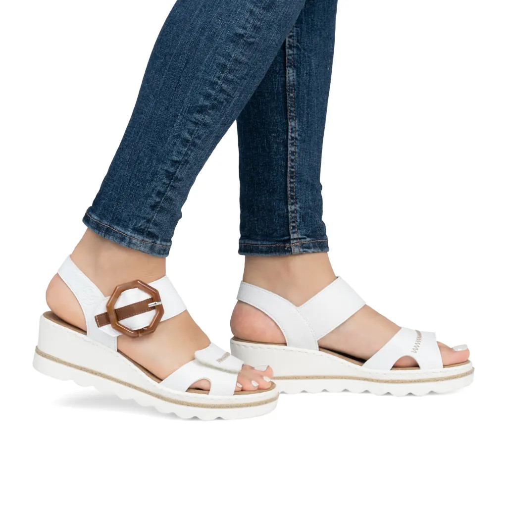 ローレライ Rieker-67476-83-White---Tan-