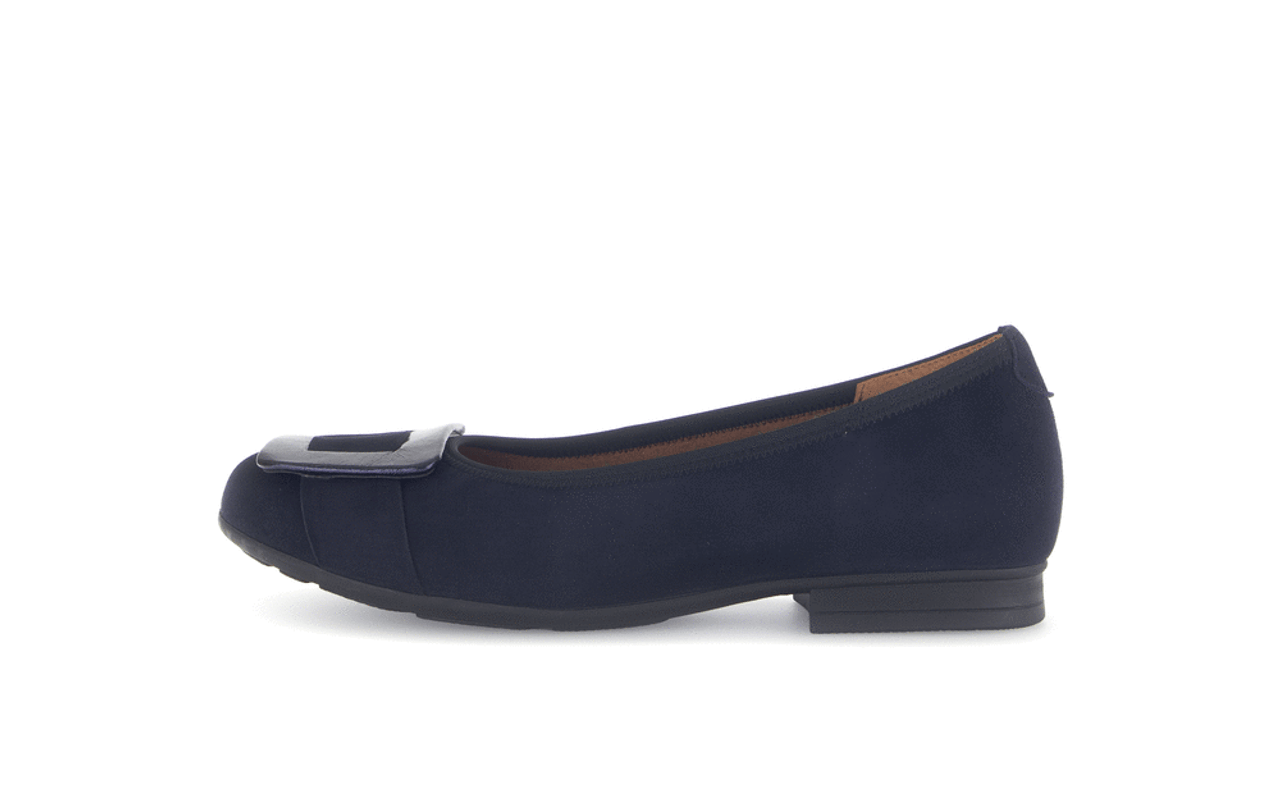 Gabor 72.463.46 Navy Comfort Fit Ballerina Pumps