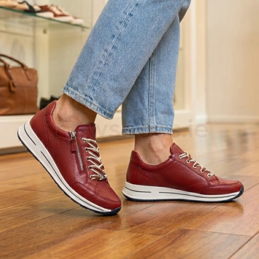 Ara Osaka 2.0 12-54801-49H Cherry Red Wider Fit Sneaker | Ara Ireland