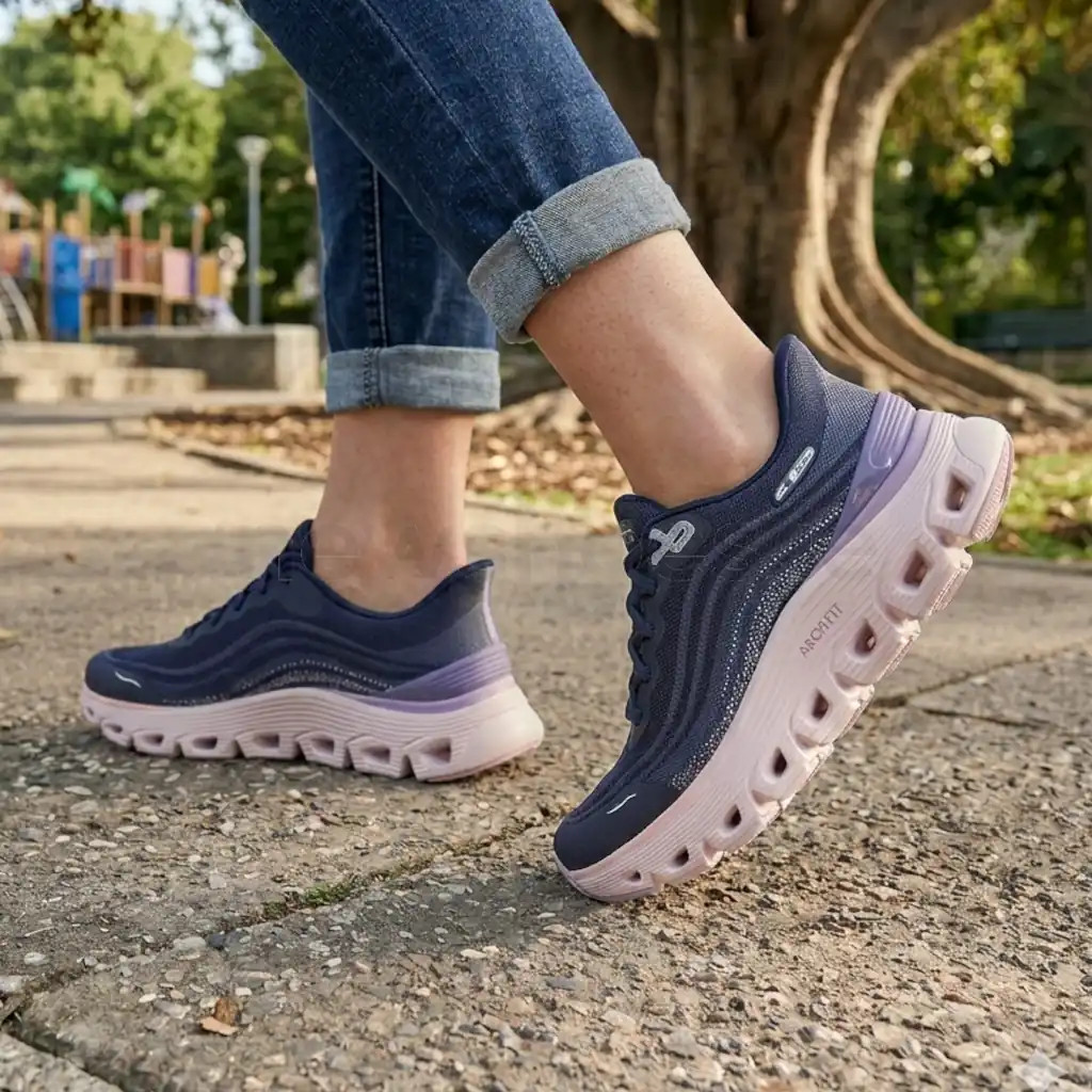 ＠ Skechers Navy Slip On Trainers Womens Skechers Slip-ins: Arch Fit