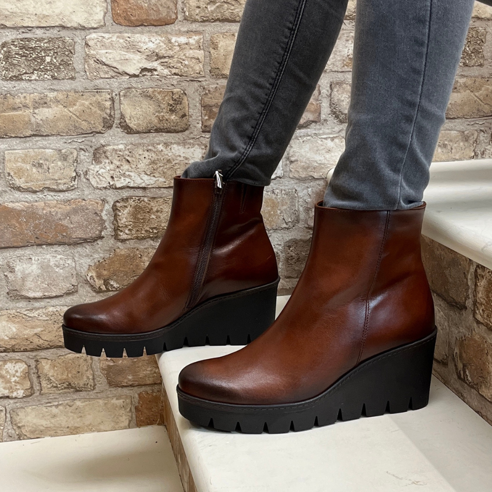 Gabor 34.780.24 Tan Sattel Wedge Ankle Boot | Gabor Ireland