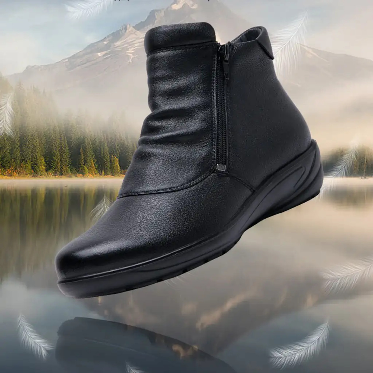 G Comfort P-9521 Black Extra Wide Fit Boot