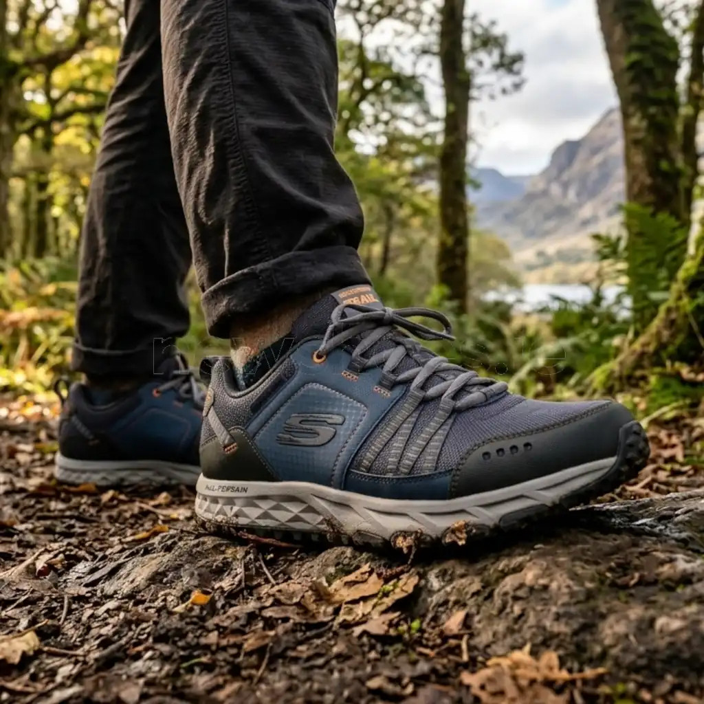 ウェア Skechers Escape Plan 51591 Navy Weatherproof Men's Casual Shoe