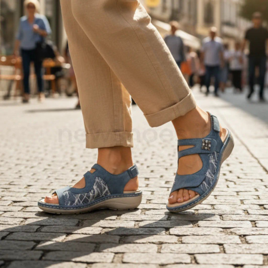 Remonte D7647-16 Blue Velcro Sandal | newshoes.ie