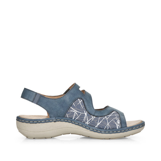 Remonte D7647-16 Blue Velcro Sandal | newshoes.ie
