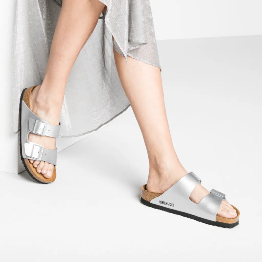 Birkenstock Arizona Silver 1012283 Double Strap Women's Sandal