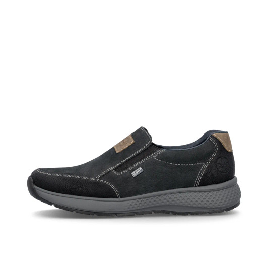 Rieker B7654-02 Navy Nubuck Slip On Casual Shoe | newshoes.ie
