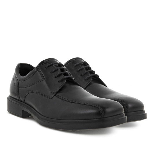 Ecco Helsinki 2 500174-01001 Black Leather Bike-Toe Derby Shoe | newshoes.ie