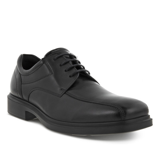 Ecco Helsinki 2 500174-01001 Black Leather Bike-Toe Derby Shoe | newshoes.ie