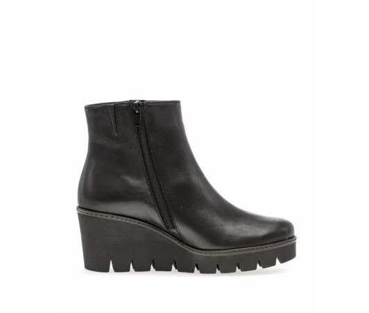 Gabor 74.780.27 Black Wedge Ankle Boot | newshoes.ie