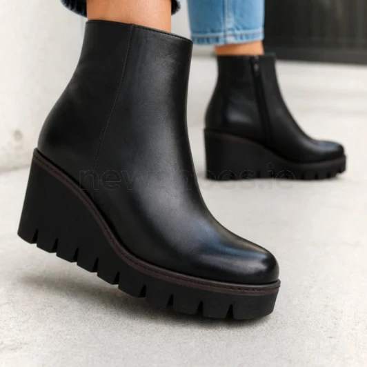 Gabor 8045.01.004 Black Wedge Ankle Boot | newshoes.ie