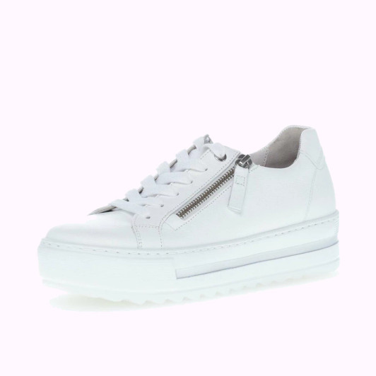 Gabor 86.498.50 White Platform Casual Shoe | newshoes.ie