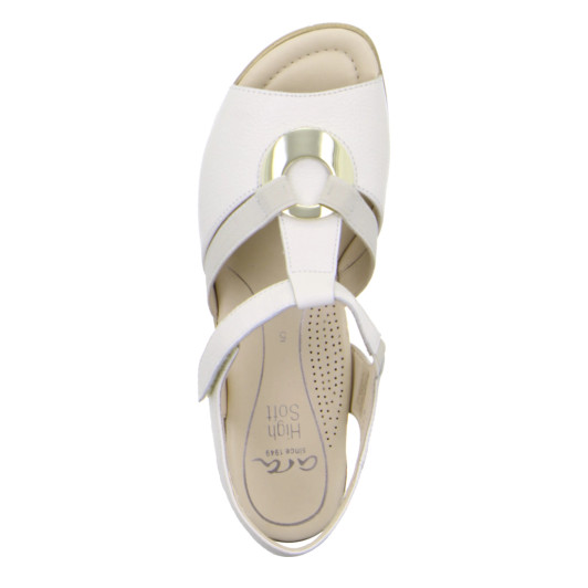 Ara Lugano 12-35730-09H Cream Wider Fit Sandal | newshoes.ie