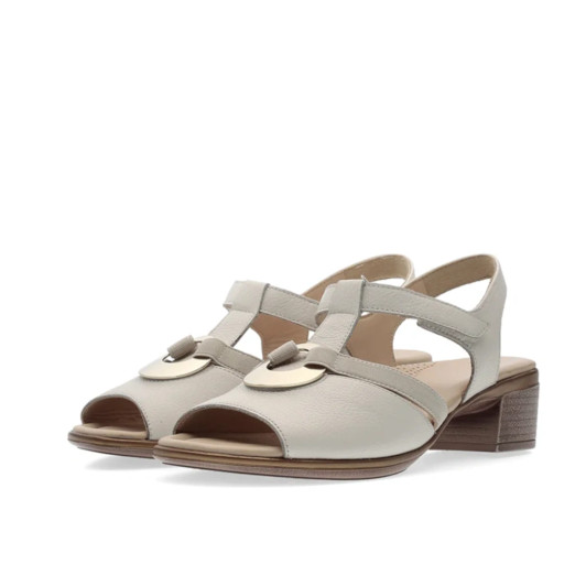 Ara Lugano 12-35730-09H Cream Wider Fit Sandal | newshoes.ie